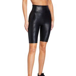 Spanx Faux Leather Biker Shorts Size Small